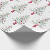 Eenvoudig kerstboompatroon cadeaupapier (Hoek)