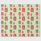 Eenvoudig kerstcadeau cadeau kastpatroon cadeaupapier (Vlak)