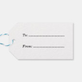 Eenvoudig kerstcadeau Label Bos Groen en Goud Cadeaulabel (Achterkant Horizontaal)