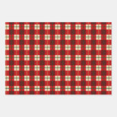 Eenvoudig kerstcadeau rood en groen gecheckt inpakpapier vel (Voorkant 3)