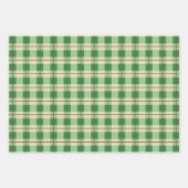 Eenvoudig kerstcadeau rood en groen gecheckt inpakpapier vel (Voorkant 2)