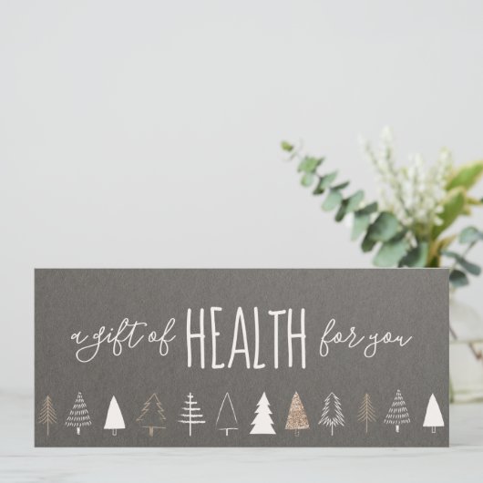 Eenvoudig kerstcadeaubon voor chiropractisch gebru (Staand voorkant)