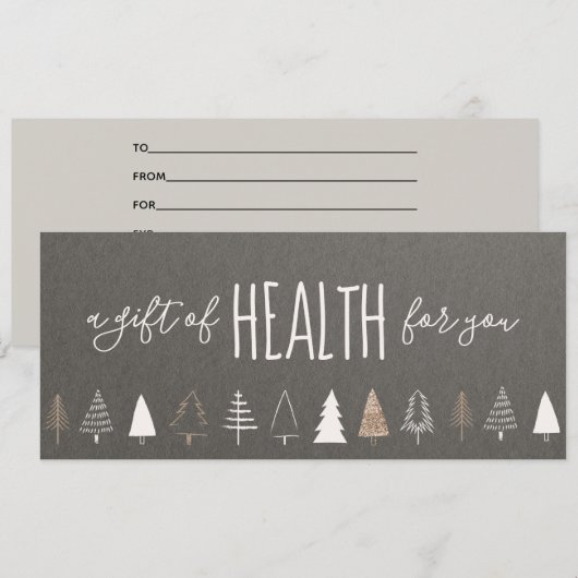 Eenvoudig kerstcadeaubon voor chiropractisch gebru (Voorkant / Achterkant)