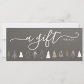 Eenvoudig kerstcadeaubon voor feestdagen (Voorkant)