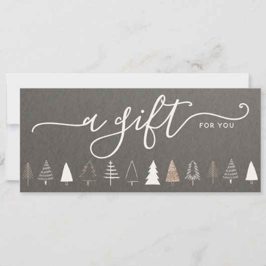 Eenvoudig kerstcadeaubon voor feestdagen (Voorkant)