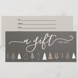 Eenvoudig kerstcadeaubon voor feestdagen