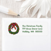 Eenvoudig kerstcadeaulabel met feestelijk kerstcad etiket (Insitu)