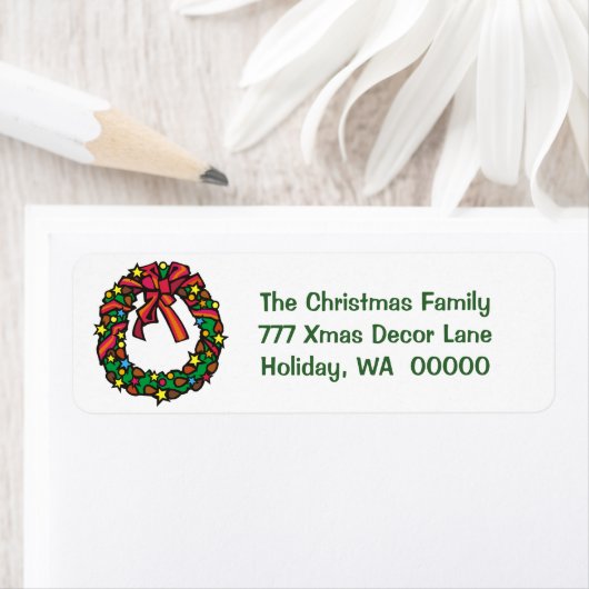 Eenvoudig kerstcadeaulabel met feestelijk kerstcad etiket (Insitu)