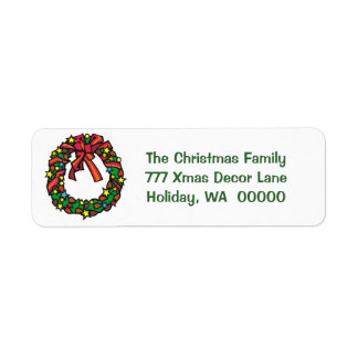 Eenvoudig kerstcadeaulabel met feestelijk kerstcad etiket