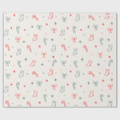 Eenvoudig kerstcadeaupapier cadeaupapier (Vlak)