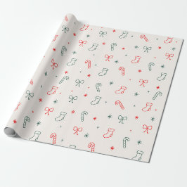 Eenvoudig kerstcadeaupapier cadeaupapier