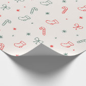Eenvoudig kerstcadeaupapier cadeaupapier (Hoek)