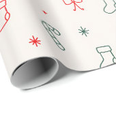 Eenvoudig kerstcadeaupapier cadeaupapier (Rol Hoek)