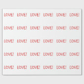 Eenvoudig kerstcadeautje Red Font Cadeaupapier (Vlak)