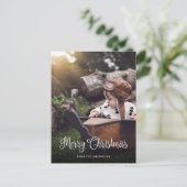 Eenvoudig kerstfeest 2 foto-Briefkaarten Feestdagenkaart (Staand voorkant)