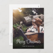 Eenvoudig kerstfeest 2 foto-Briefkaarten Feestdagenkaart (Voorkant / Achterkant)