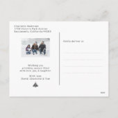 Eenvoudig kerstfeest 2 foto-Briefkaarten Feestdagenkaart (Achterkant)