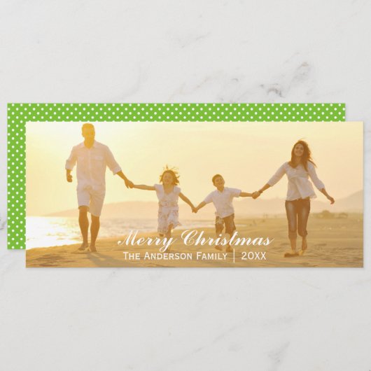 Eenvoudig kerstfeest - 4 x 8 kerstkaart (Voorkant / Achterkant)