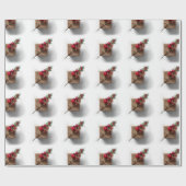 Eenvoudig kerstfeest cadeaupapier (Vlak)