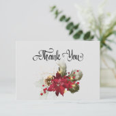 Eenvoudig kerstfeest Dank je wel Bedankkaart (Staand voorkant)