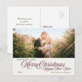 Eenvoudig kerstfeest | Eén foto op maat Briefkaart (Voorkant / Achterkant)