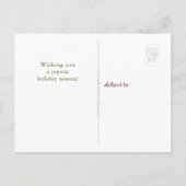 Eenvoudig kerstfeest | Eén foto op maat Briefkaart (Achterkant)