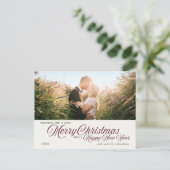 Eenvoudig kerstfeest | Eén foto op maat Briefkaart (Staand voorkant)