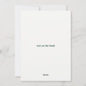 Eenvoudig kerstfeest feestdagenkaart (Achterkant)