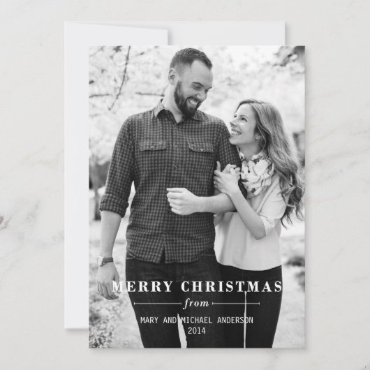 Eenvoudig kerstfeest feestdagenkaart (Voorkant)