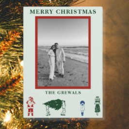 Eenvoudig kerstfeest feestdagenkaart