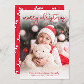 Eenvoudig kerstfeest | Foto Feestdagenkaart (Voorkant / Achterkant)