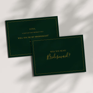Eenvoudig kerstfeest   Green Bridesmaid-conceptkaa Kaart