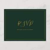 Eenvoudig kerstfeest | Groen menu Keuze RSVP-Brief (Voorkant)