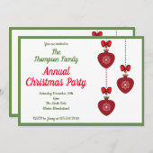 Eenvoudig kerstfeest kaart (Voorkant / Achterkant)