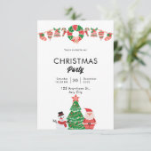 Eenvoudig kerstfeest kaart (Staand voorkant)