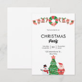 Eenvoudig kerstfeest kaart (Voorkant / Achterkant)