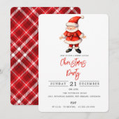 Eenvoudig kerstfeest kaart (Voorkant / Achterkant)