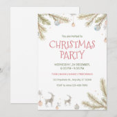 Eenvoudig kerstfeest kaart (Voorkant / Achterkant)