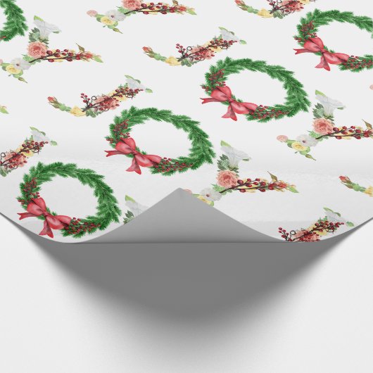 Eenvoudig kerstfeest met fancy script cadeaupapier (Hoek)