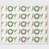 Eenvoudig kerstfeest met fancy script cadeaupapier (Vlak)