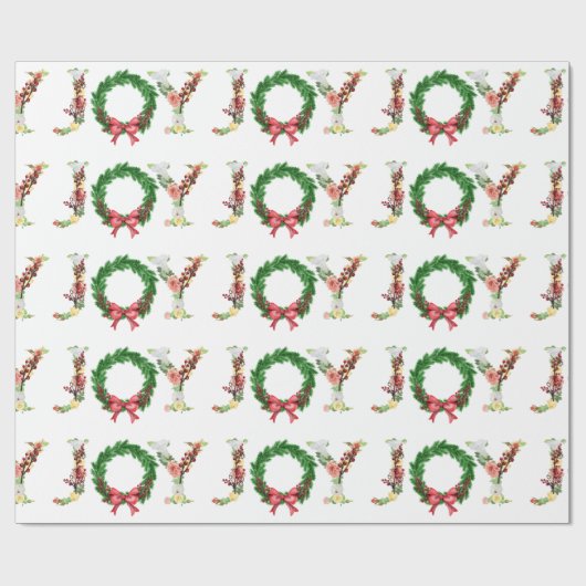 Eenvoudig kerstfeest met fancy script cadeaupapier (Vlak)