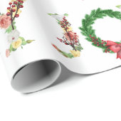 Eenvoudig kerstfeest met fancy script cadeaupapier (Rol Hoek)