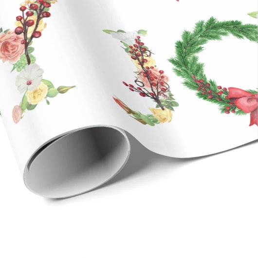 Eenvoudig kerstfeest met fancy script cadeaupapier (Rol Hoek)