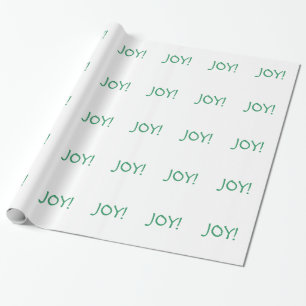 Eenvoudig kerstfeest met feestdag, groen lettertyp cadeaupapier