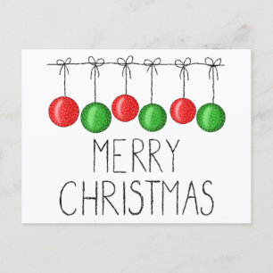 Eenvoudig kerstfeest met zachte tipografie briefkaart