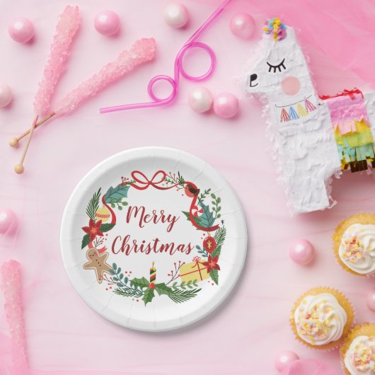 Eenvoudig kerstfeest | Papieren Borden Papieren Bordje (Feest)