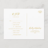 Eenvoudig kerstfeest | RSVP-Briefkaart RSVP-select Briefkaart (Achterkant)