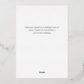 Eenvoudig kerstfeest, volledig verticaal foto Gold Folie Feestdagenkaart (Achterkant)