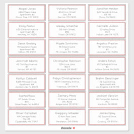 Eenvoudig Kerstfeest Vreugde Vakantie Gastenadres Sticker