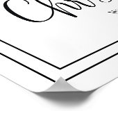 Eenvoudig kerstfeest welkomstbord poster (Hoek)